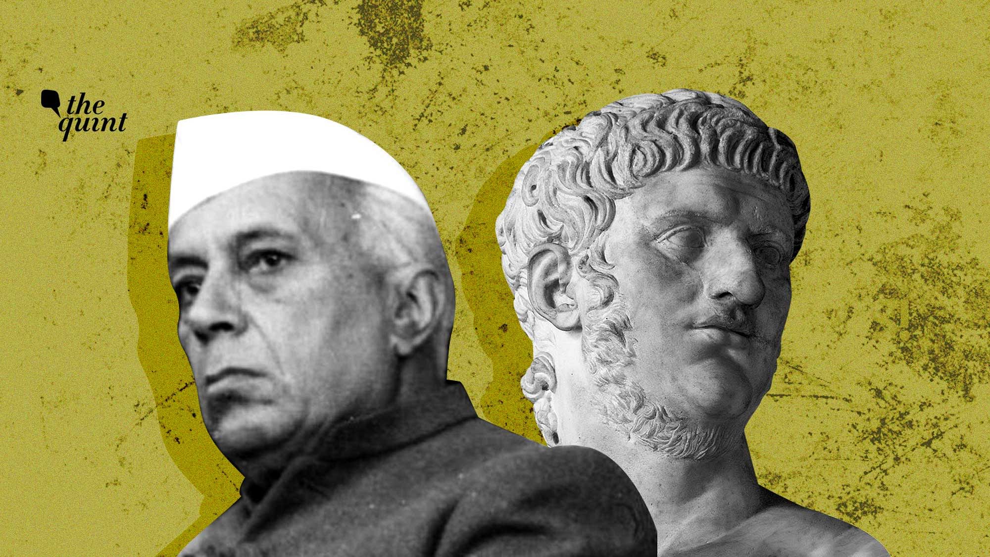 Image of Pt Nehru (L) and the Bust of Nero (the Roman emperor) used for representational purposes.