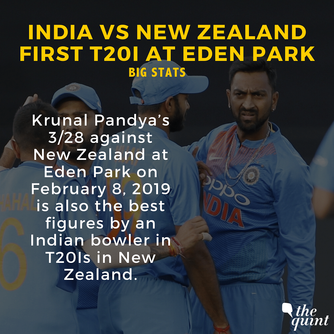 India have won only one T20I against New Zealand in New Zealand, at the Eden Park.