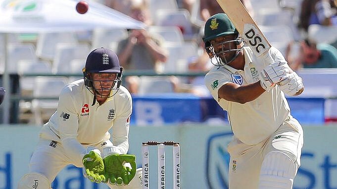Jos Buttler (left) got into an altercation with Vernon Philander on the fifth day of the second Test in Cape Town.