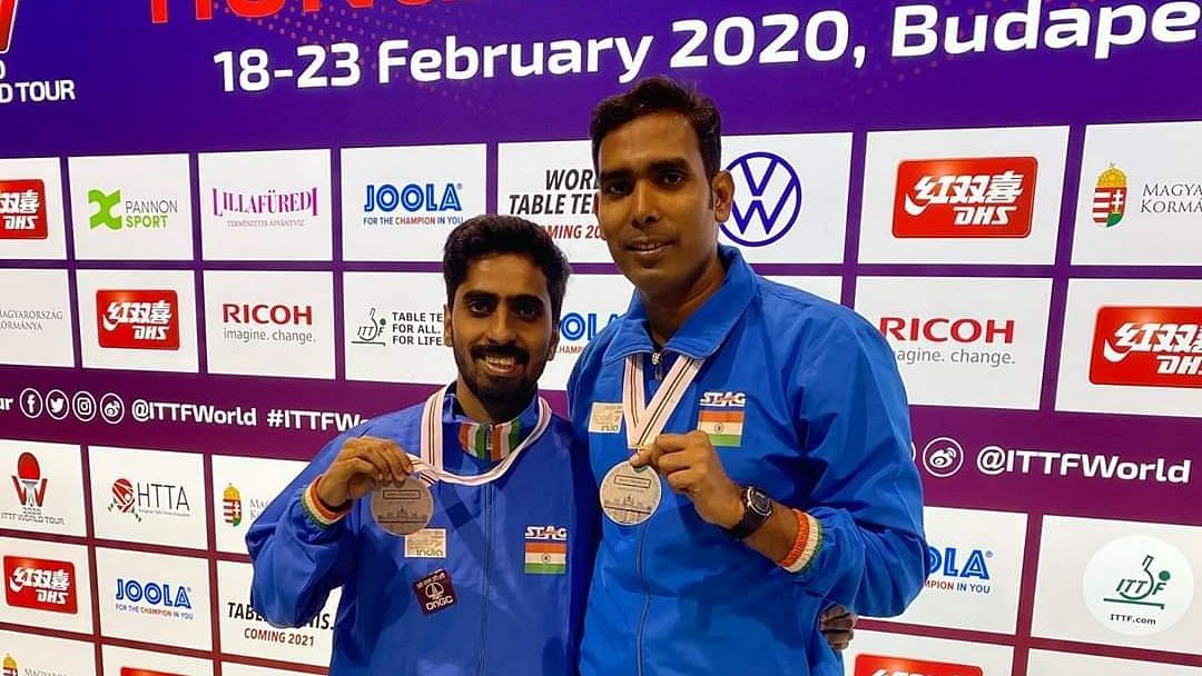 Sharath and Sathiyan  went down fighting 5-11, 9-11, 11-8, 9-11 to the 16th seeds Benedikt Duda and Patrick Franziska of Germany in a 30-minute summit showdown.