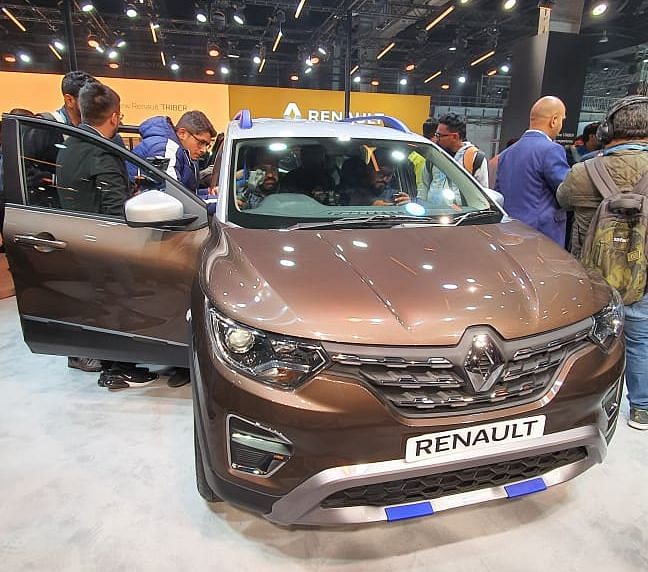 Renault showcased electric vehicles at the Auto Expo 2020 and also an AMT version of the Triber.