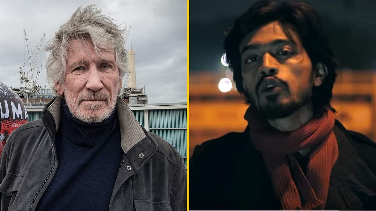 Musician Roger Waters recited lines for Aamir Aziz’s ‘Sab Yaad Rakha Jayega at a protest march in London.