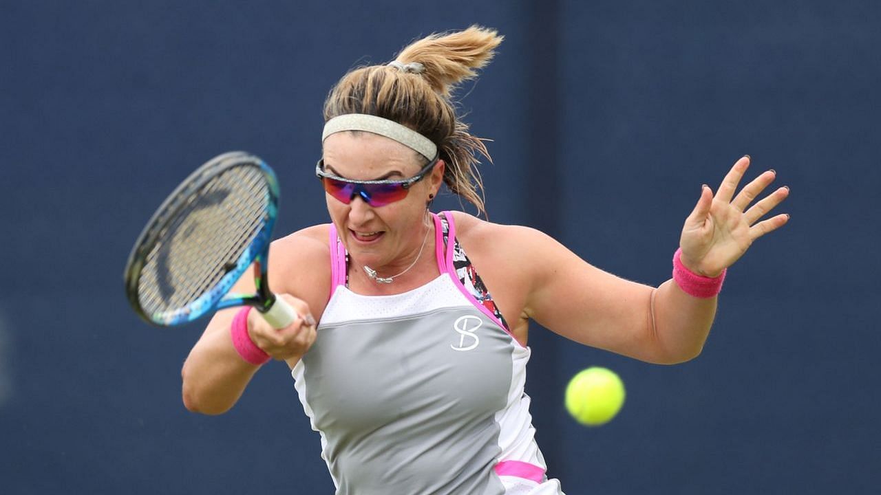 Abigail Spears, 38, tested positive for banned substances prasterone and testosterone at the 2019 US Open in New York.