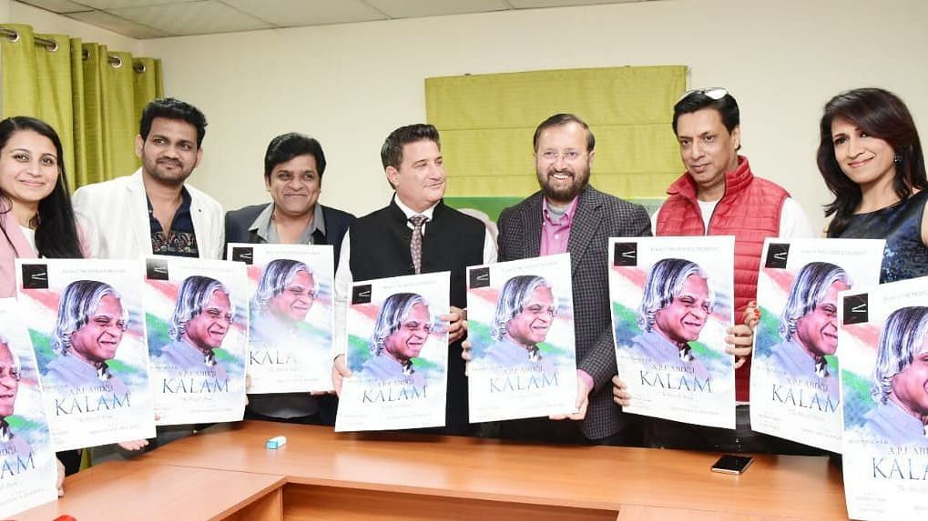 Union Minister Prakash Javadekar unveils the first look poster of APJ Abdul Kalam’s biopic.&nbsp;