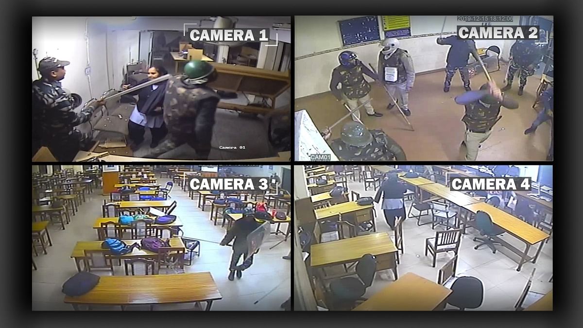 Exclusive: 4 Clips Show Police Vandalising CCTV, Property at Jamia