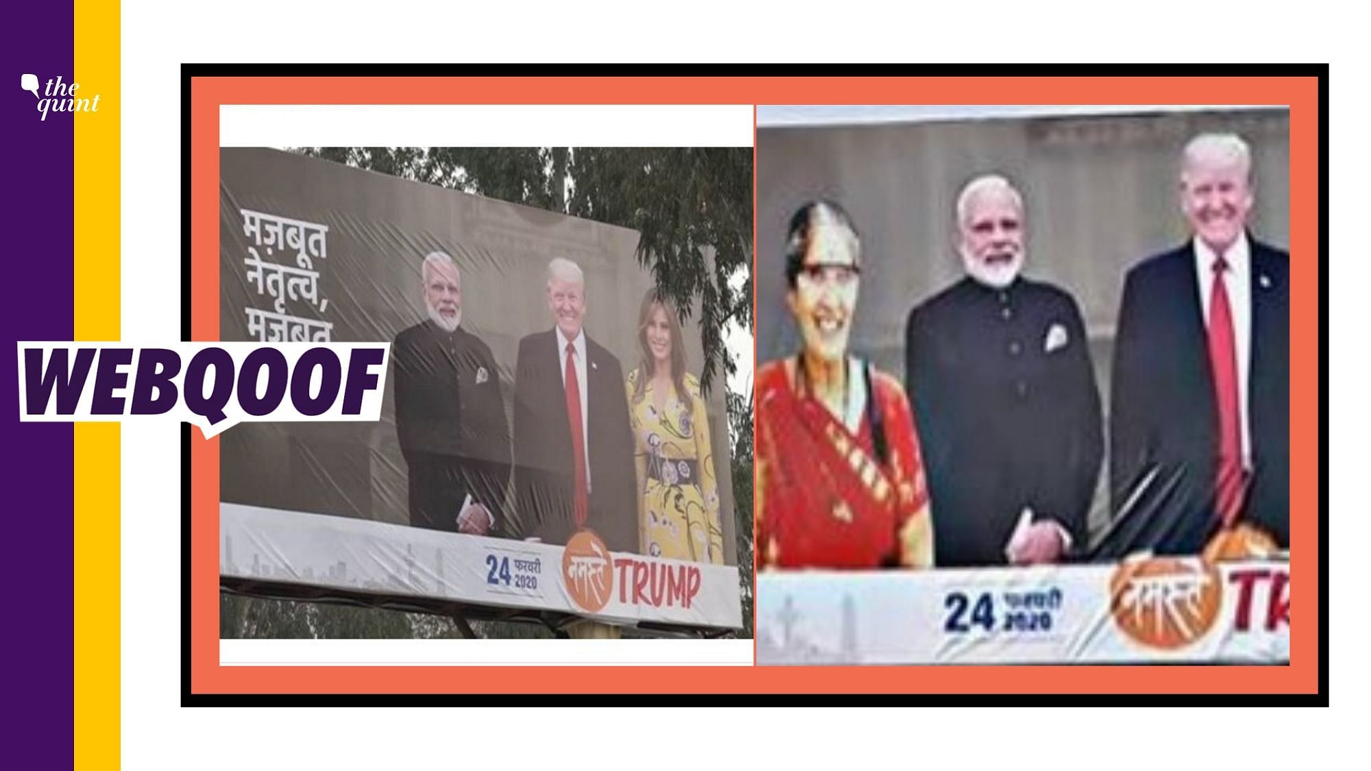 The photograph of Jashodaben has not been displayed on the posters in Ahmedabad. 