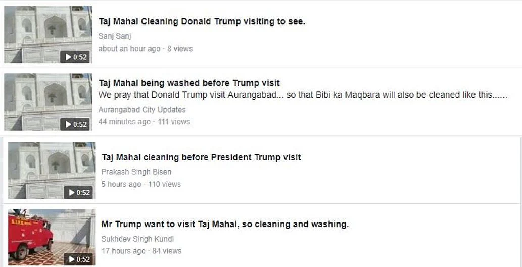 Taj Mahal Being Cleaned Just Before Trump’s Visit? No, It’s Fake