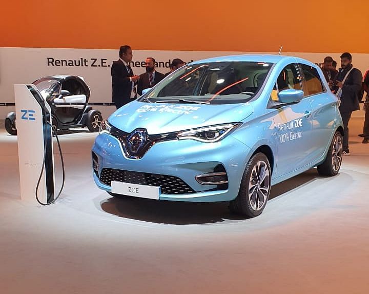 Renault showcased electric vehicles at the Auto Expo 2020 and also an AMT version of the Triber.