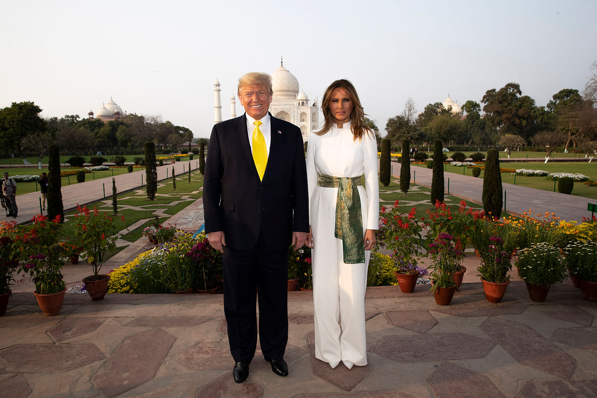 US President Trump and First Lady Melania were  also briefed about the history and significance  of the monument.