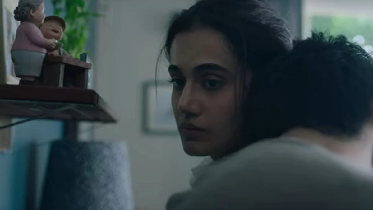 Taapsee Pannu in a still from <i>Thappad</i>.