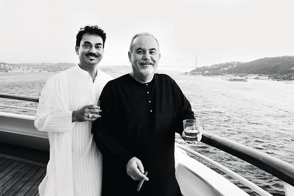 Wendell Rodricks with partner Jerome.