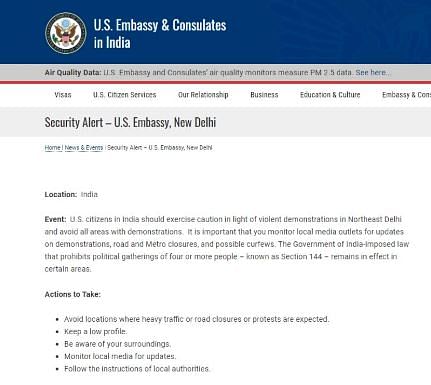  US, France, Russia Issue Alert to Their Citizens on Delhi Unrest
