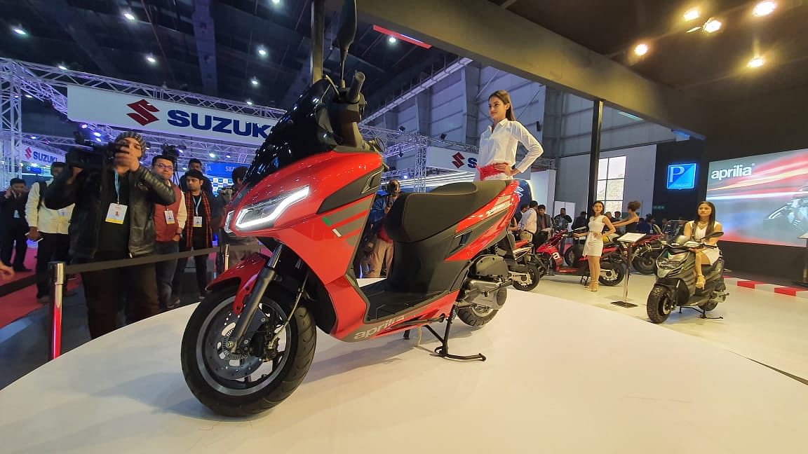 Piaggio India showcased the new 160 scooter for India and also gave us a glimpse into their electric mobility.