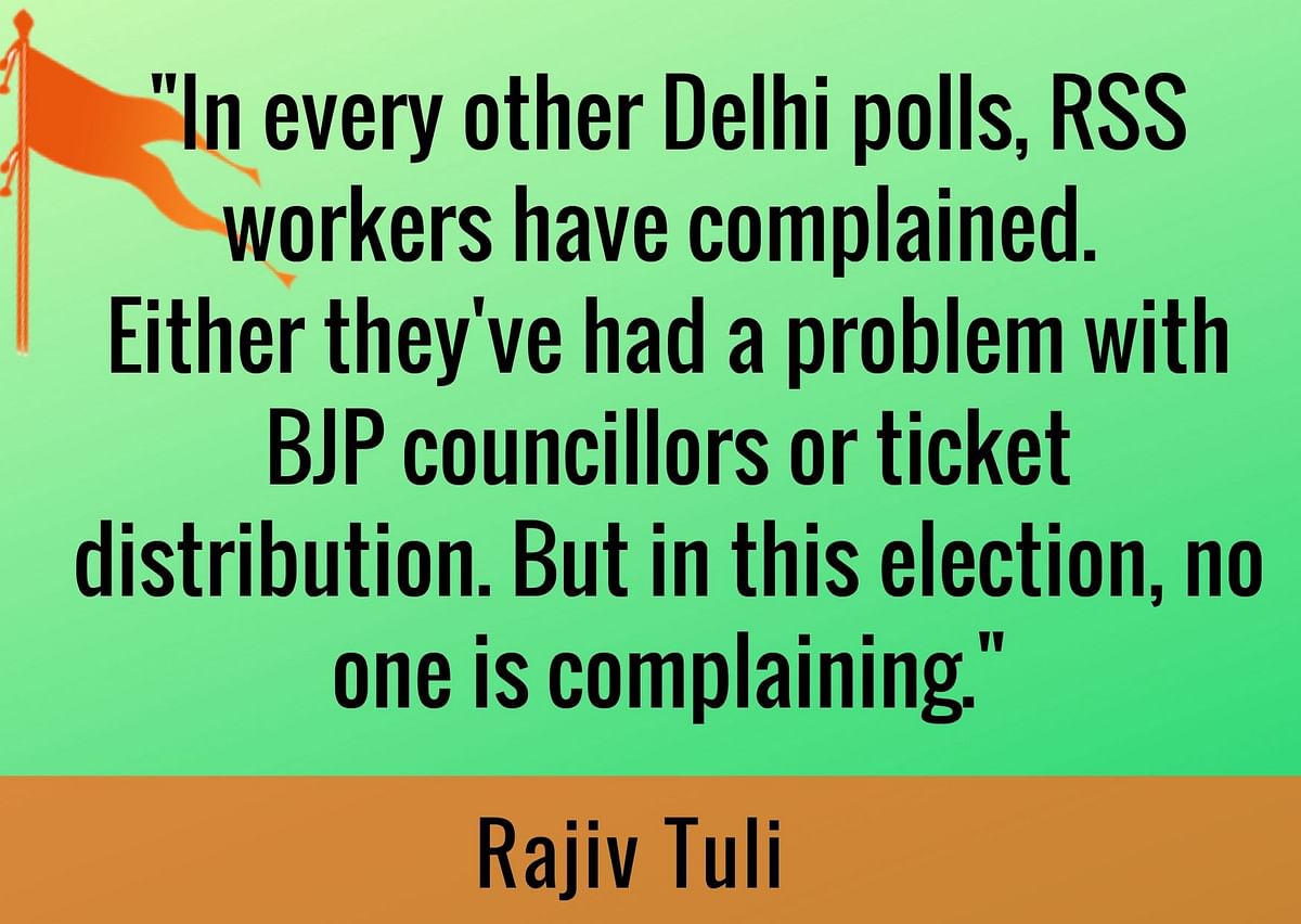 “At least 3 meetings are to be organised by swayamsevaks at every polling booth across Delhi,” RSS leader said..