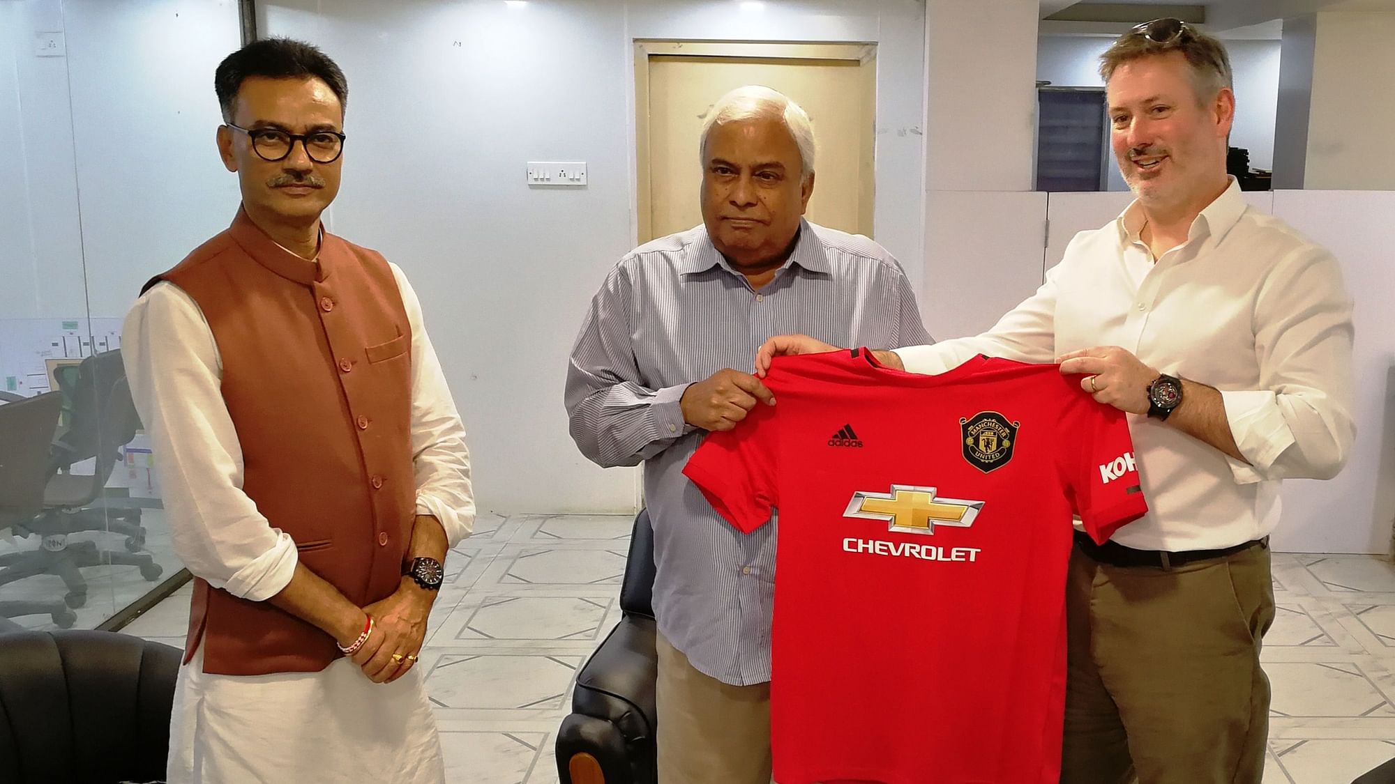 An official of Manchester United at the East Bengal club last year.