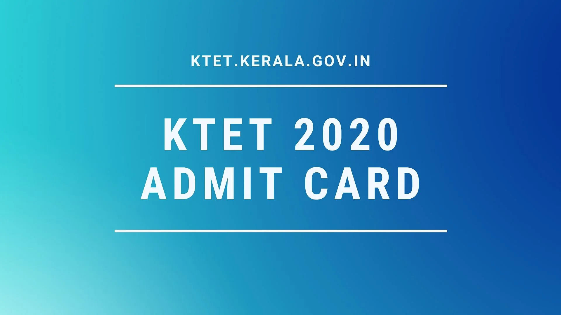 KTET 2020 amit card to be out soon.