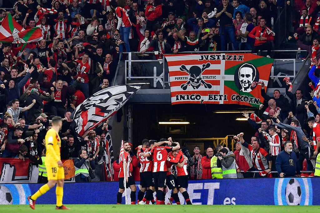 Inaki Williams struck in the 93rd minute to help 23-time Copa del Rey champions Athletic Bilbao reach the semi-final stage.