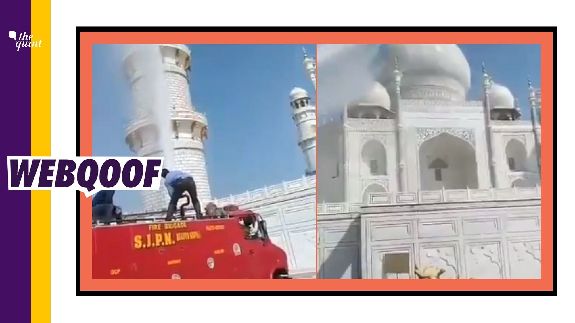 A viral video falsely claimed that cleaning of Agra’s Taj Mahal was underway just before US President Donald Trump was about to visit the monument.
