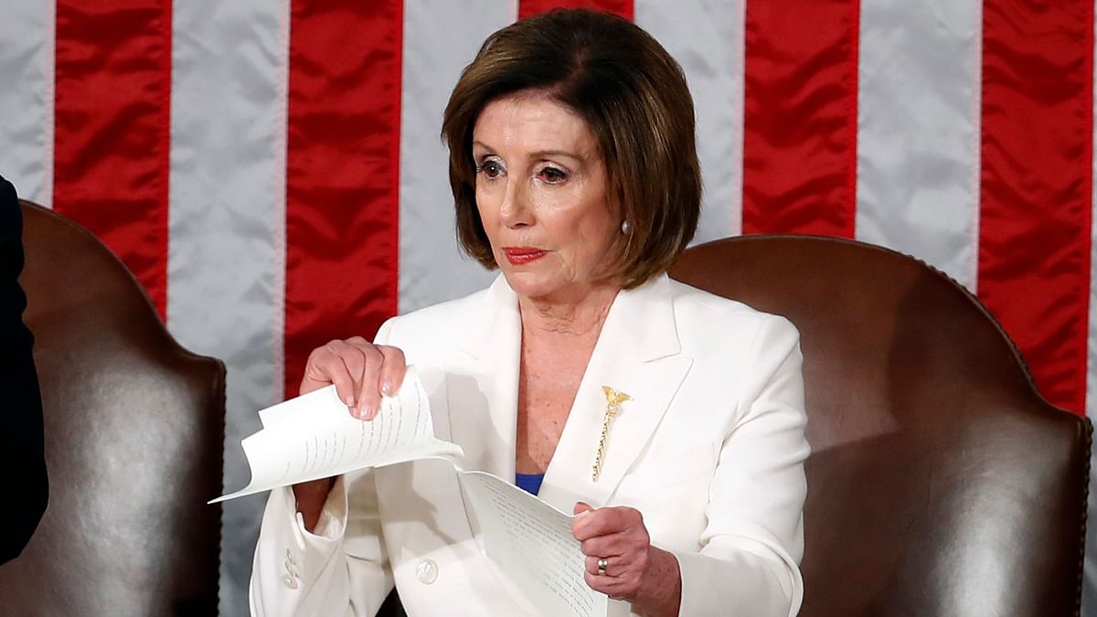 House Speaker Pelosi ripped President Donald Trump’s speech as he finished his State of the Union address.