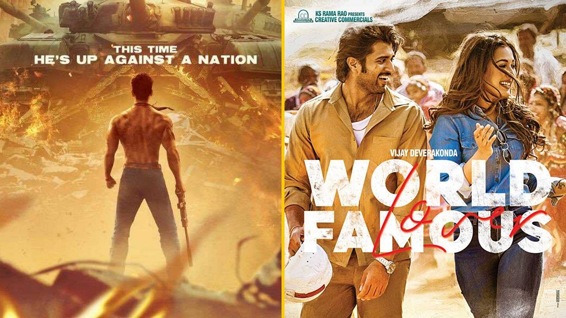 Posters for <i>Baaghi 3 </i>and <i>World Famous Lover.</i>