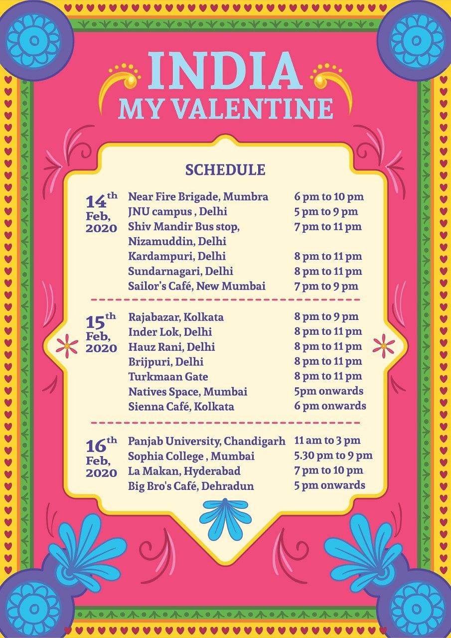 Dozens of artists will perform in multiple cities across the country for an initiative titled ‘India My Valentine’.