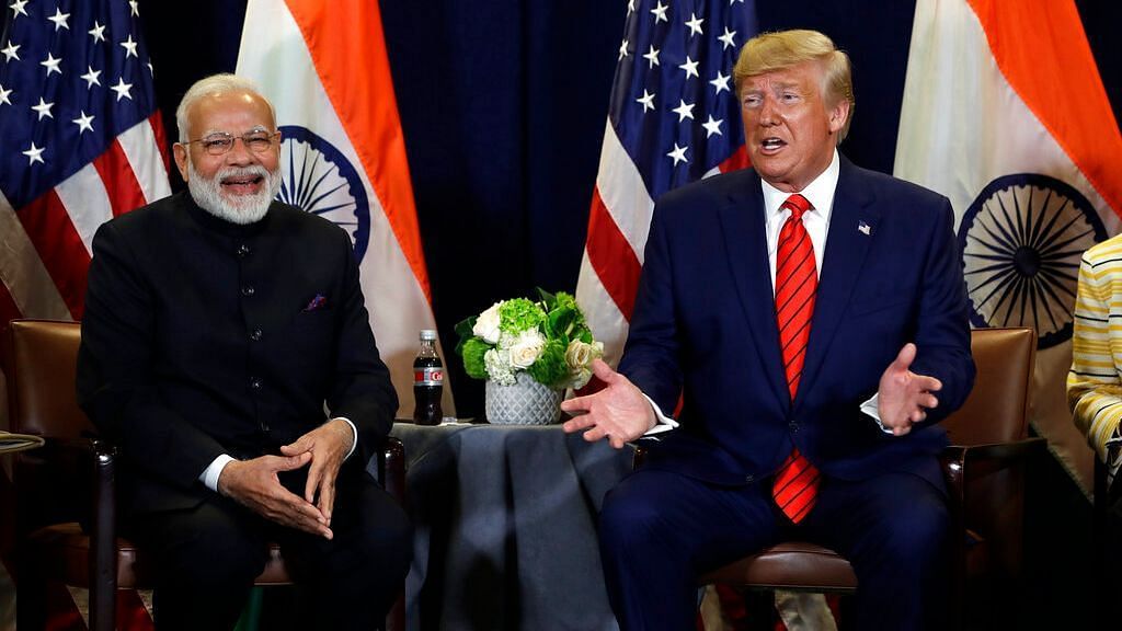 PM Narendra Modi with US President Donald Trump.&nbsp;