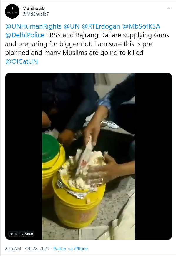 Old Video of Guns in Cans Shared as RSS Distributing Arms in Delhi