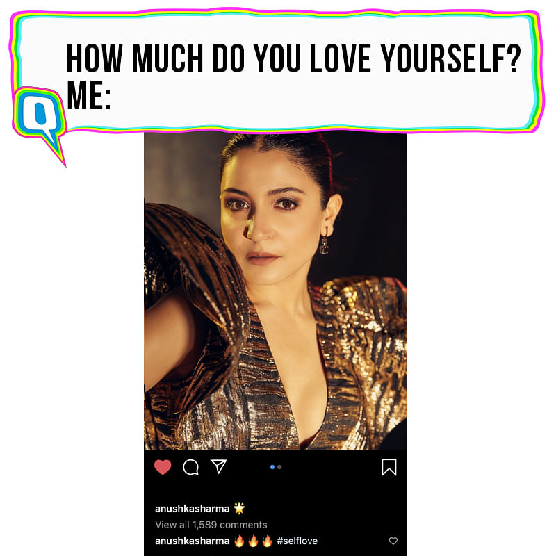 Anushka Sharma took to social media to show her love for herself. 