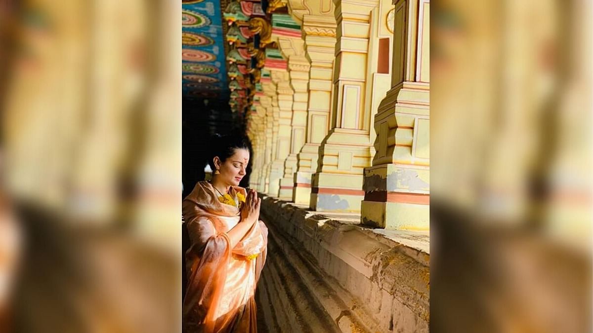 Pics: Kangana Visits Rameshwaram Temple, Pays Respects to  Kalam