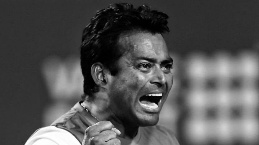 A crowd of near-full capacity cheered the Indian tennis legend Leander Paes as he walked into the stadium for his warm-up.