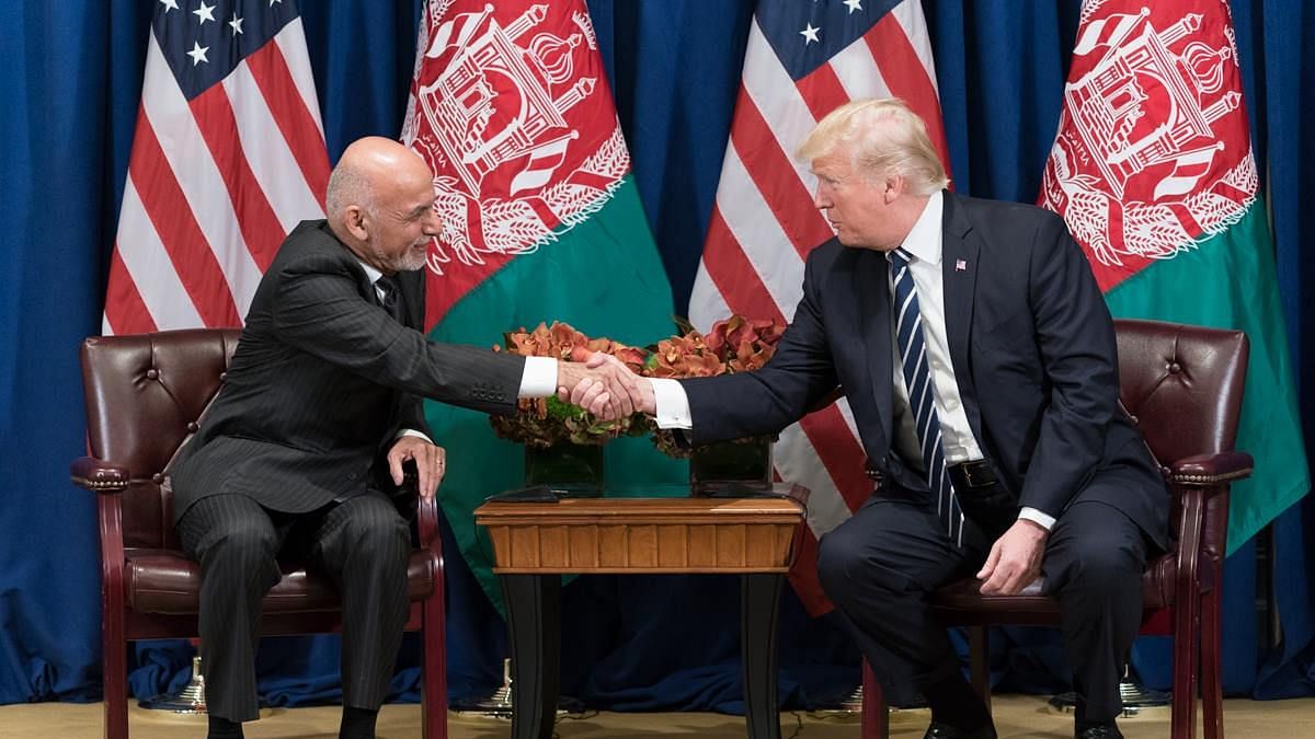 File image of Afghanistan President Ashraf Ghani and US President Donald Trump.
