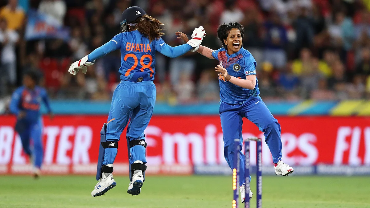 Poonam Yadav was once again the star among the Indian bowlers with 3 wickets for 18 runs.
