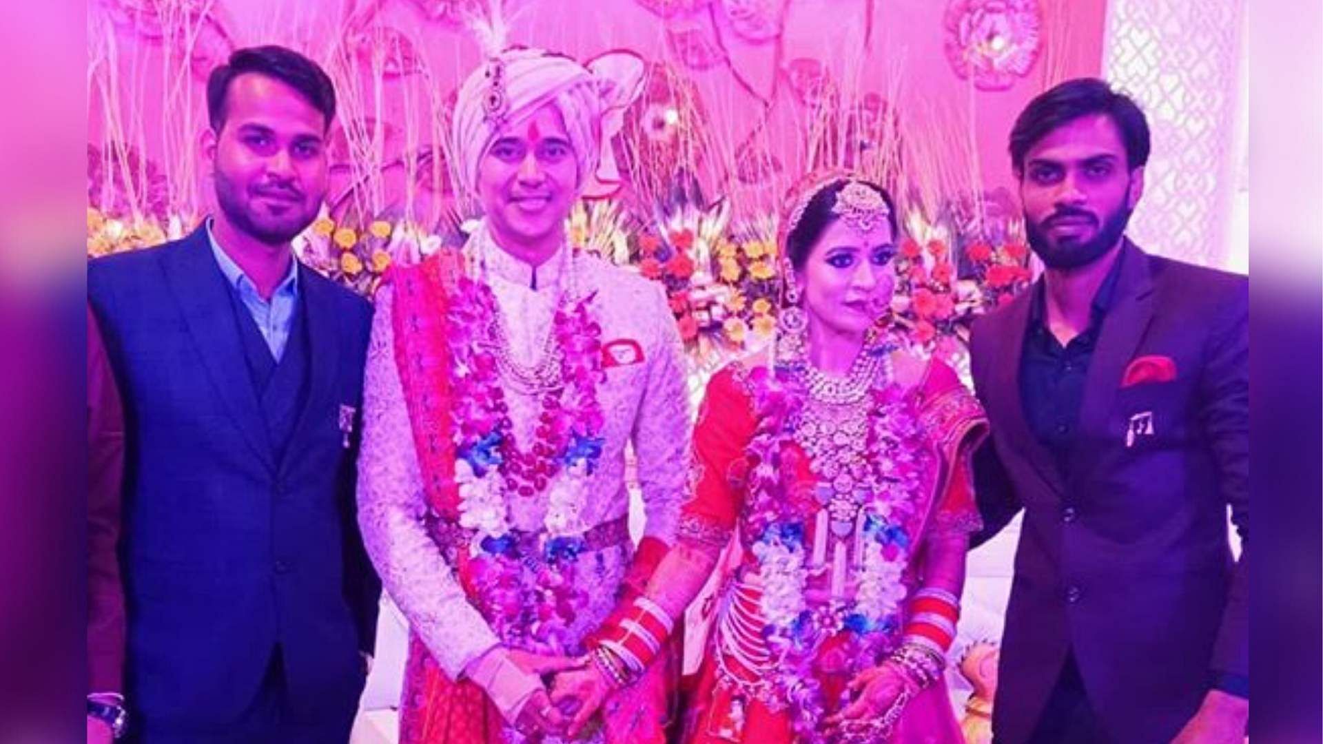 <i>Yeh Hai Mohabbatein </i>actor Anurag Sharma and Nandini Gupta at their wedding.