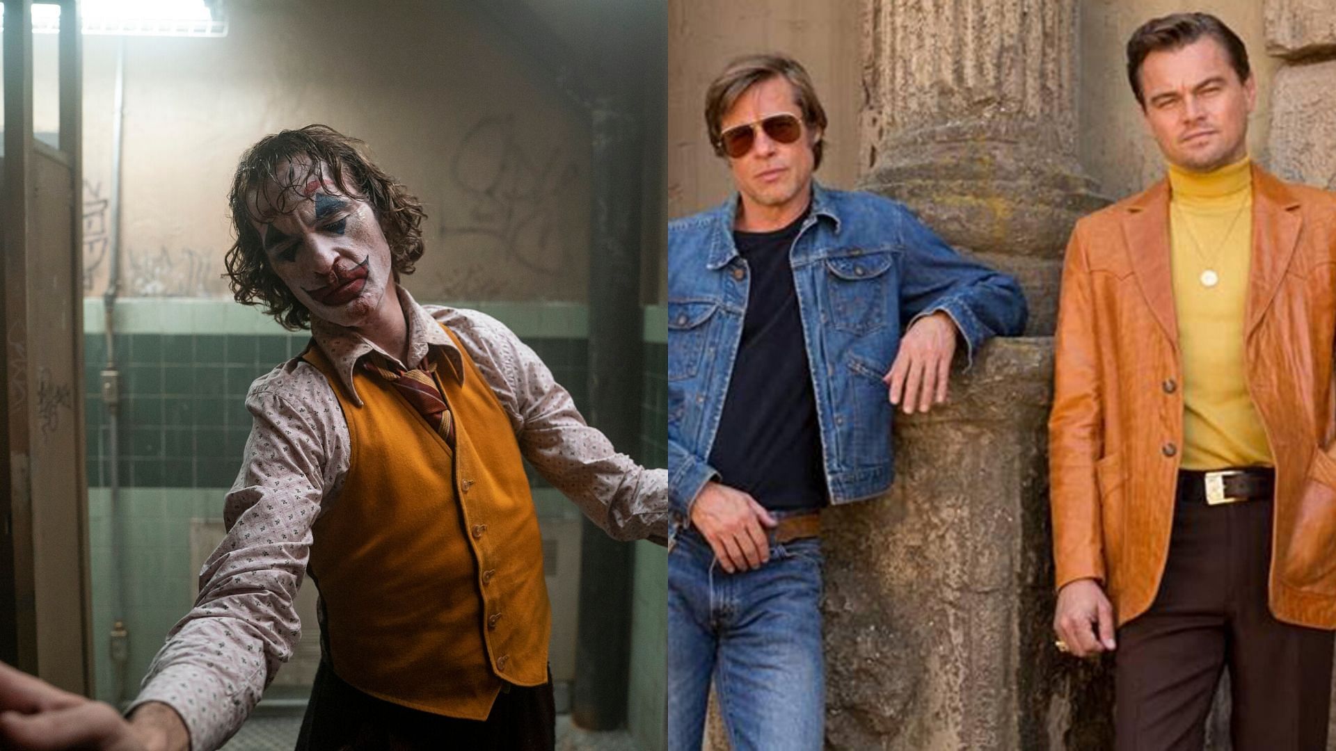 Stills from<i> Joker</i> and and <i>Once Upon A Time in Hollywood</i>.