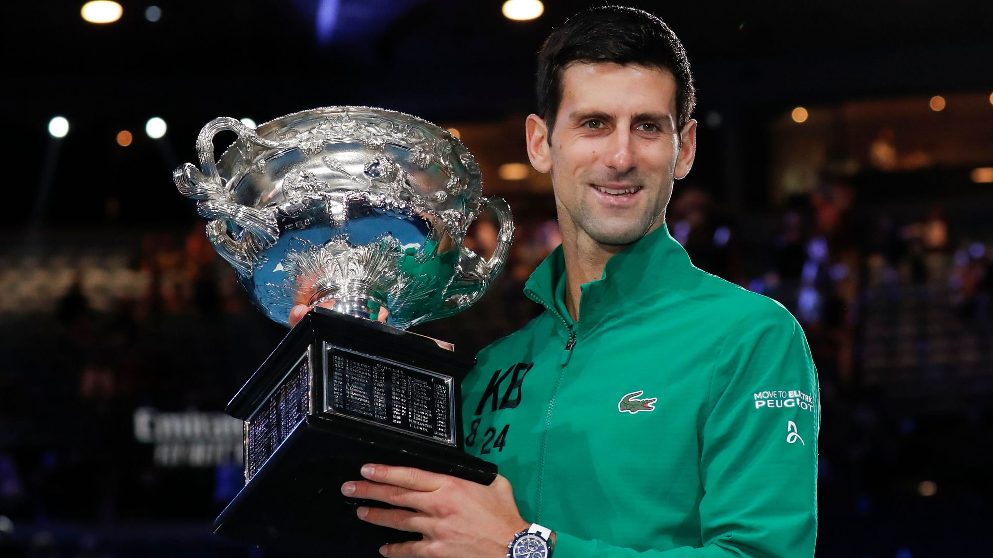 Novak Djokovic won the men’s singles title at the Australian Open in 2020.&nbsp;