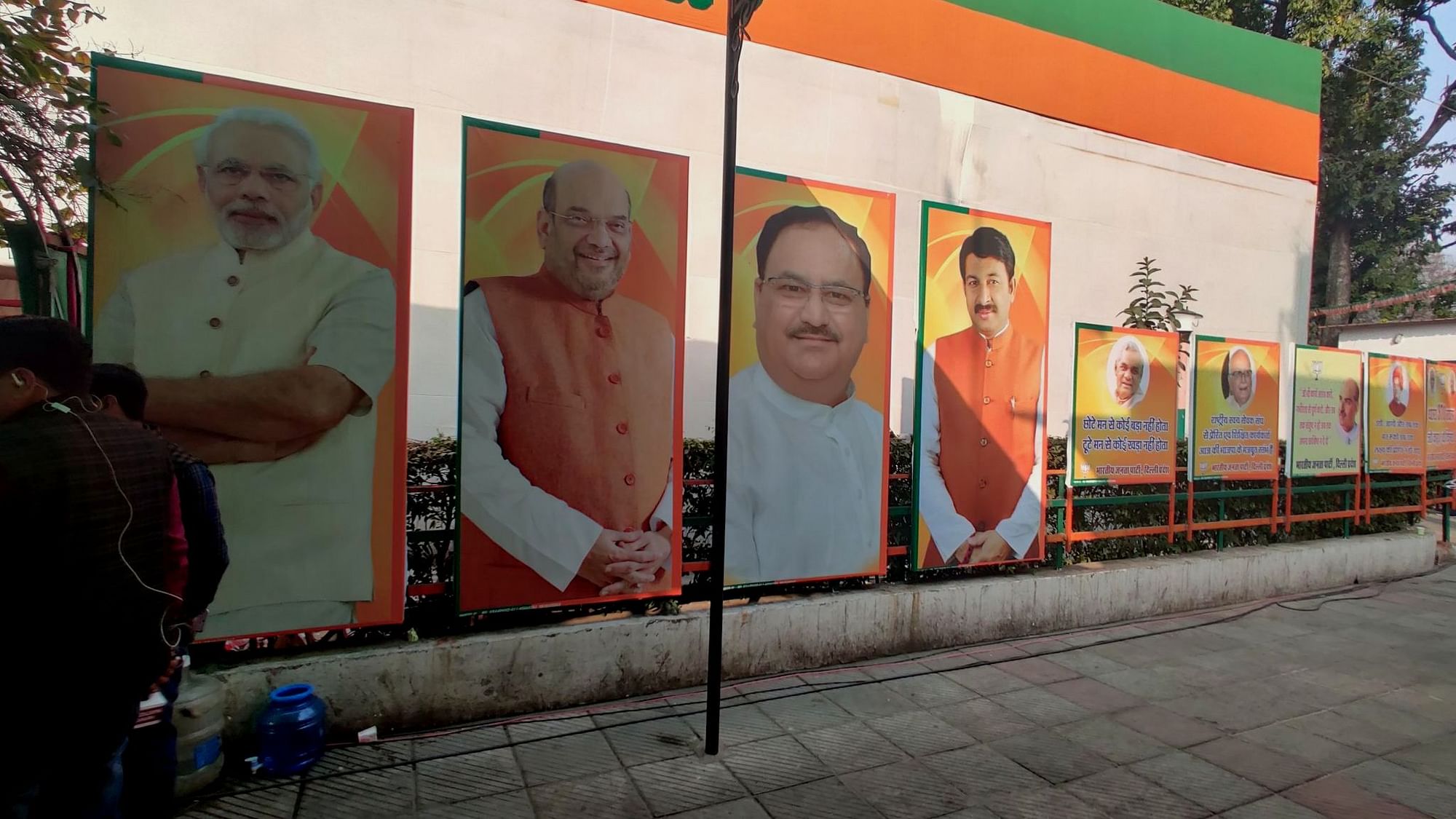 The BJP Delhi headquarters wore a deserted look on the day of the results, with no prominent spokespersons or celebrations.