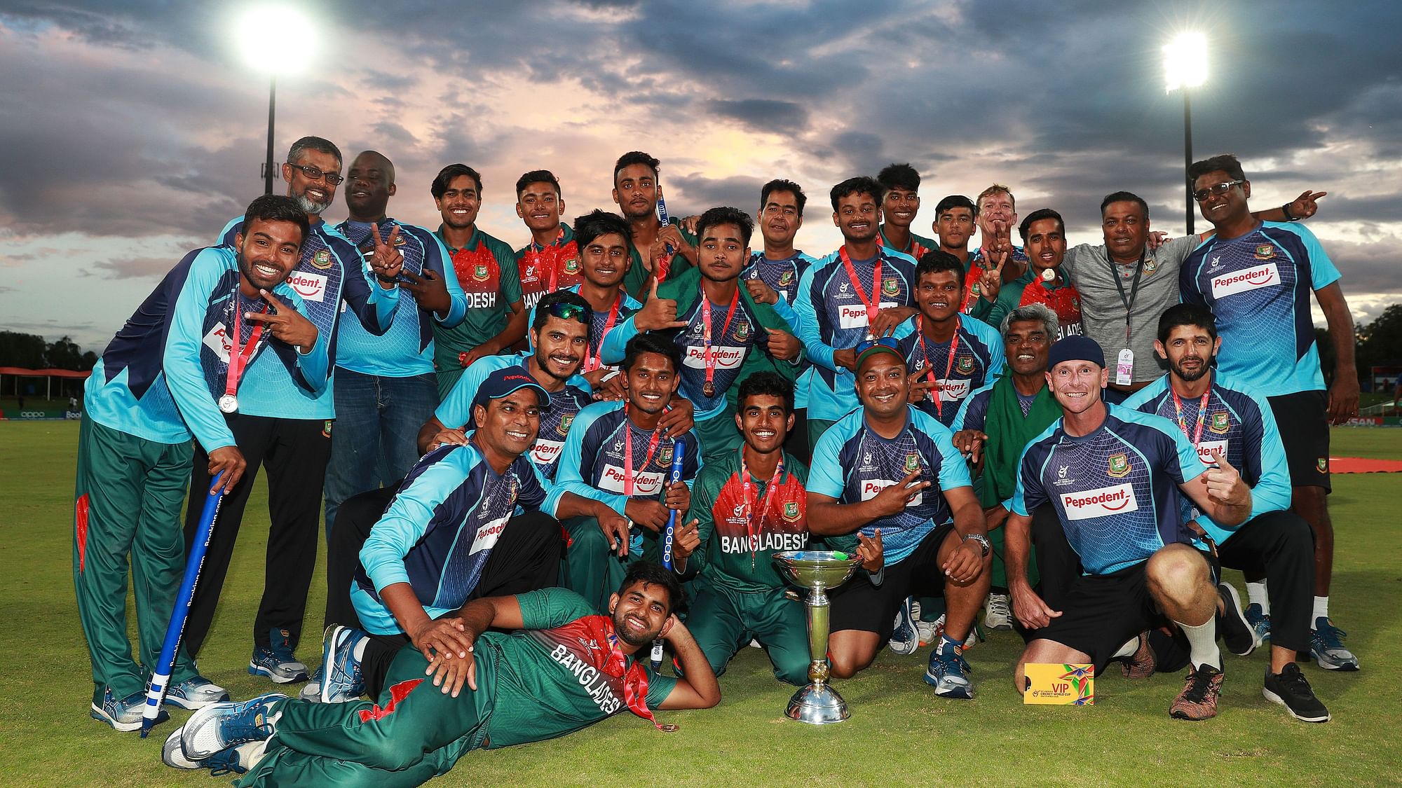 Bangladesh beat India by 3 wickets (DLS method) to lift their maiden ICC U-19 World Cup trophy.