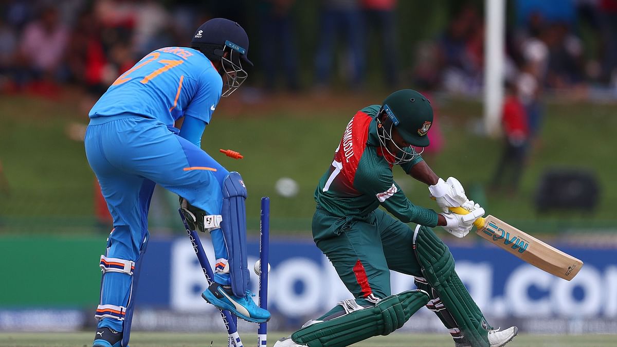 Bangladesh lost 7 wickets against India in the ICC U-19 World Cup final. Here’s a look at the fall of wickets.
