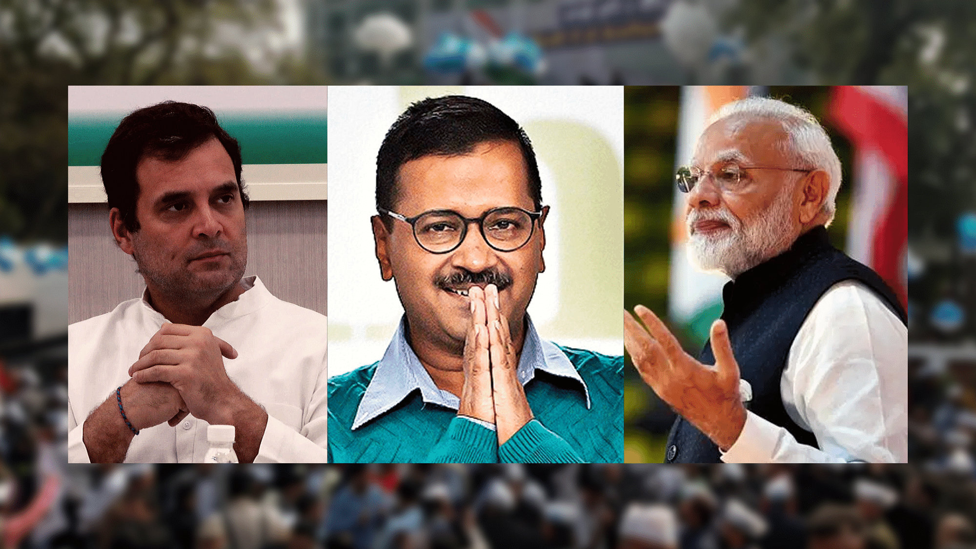 As the Aam Aadmi Party secures another emphatic victory in the capital, we take a look at the changing vote shares of AAP, BJP and Congress over these past three elections.