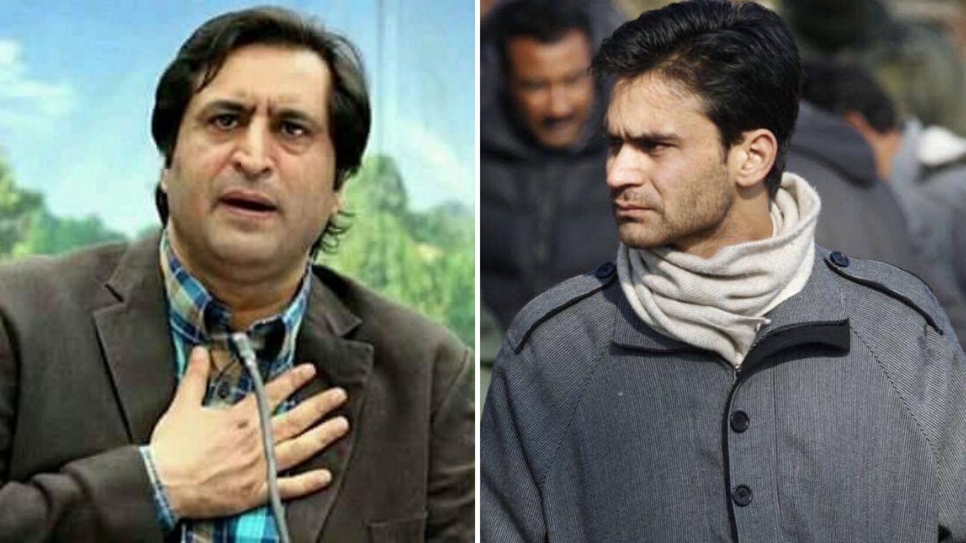 People’s Conference chairman Sajjad Lone and PDP leader Waheed Parra.&nbsp;