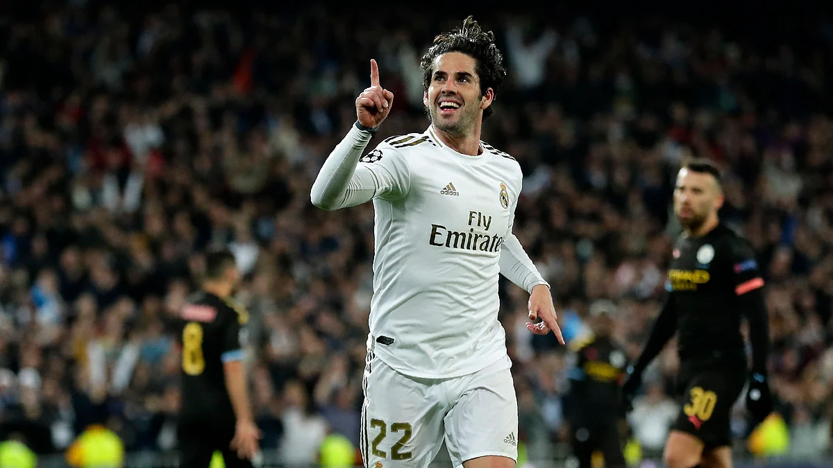 Real Madrid’s Isco scored from a smart finish early in the second half,