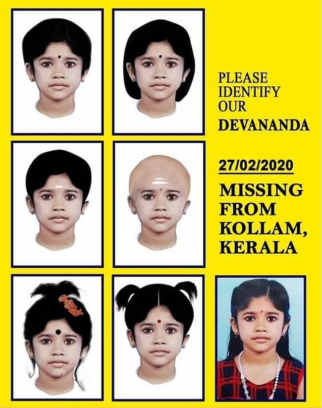 Devananda, the daughter of Pradeep Kumar and Dhanya, had gone missing on Thursday morning.