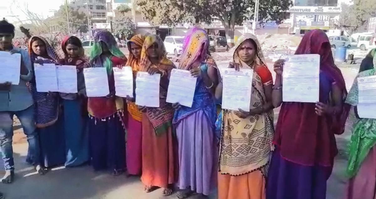 Residents in Ahmedabad’s Motera Basti refused to leave  after being served eviction notices ahead of Trump’s visit