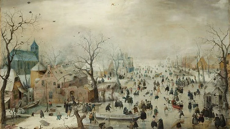 Winter Landscape with Skaters, c. 1608.