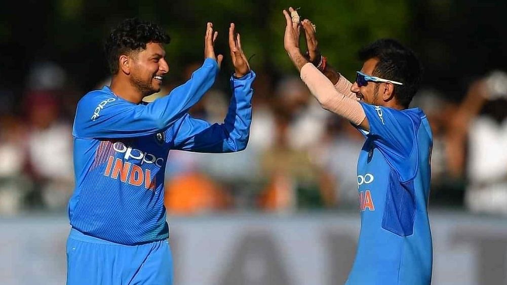 Kuldeep Yadav (left) and Yuzvendra Chahal last featured together in the group game against England in the 2019 World Cup, which India lost.