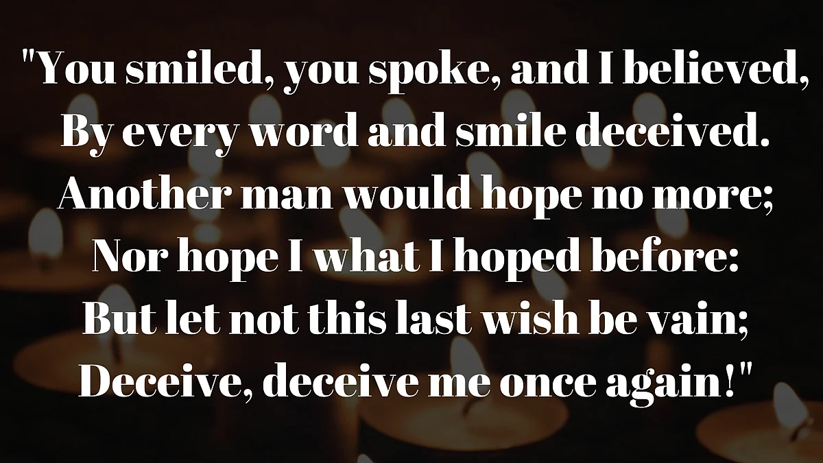 You Smiled, You Spoke, and I Believed