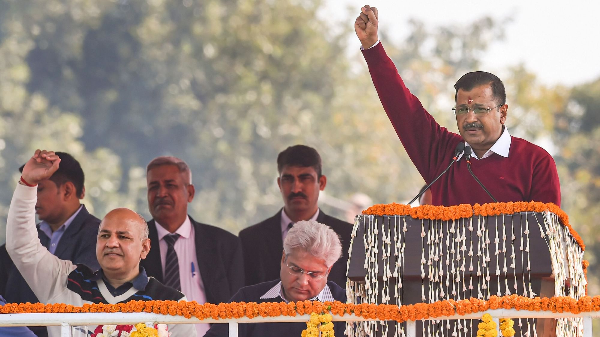 Arvind Kejriwal swearing-in ceremony as Delhi CM LIVE Updates.