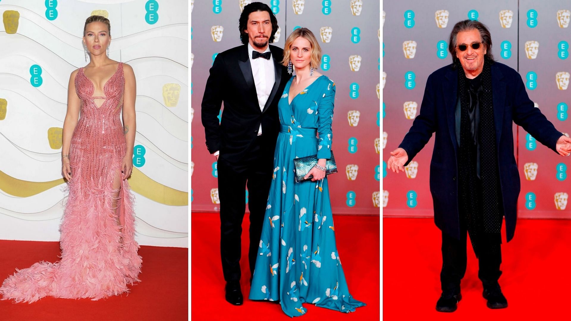 Celebrities at BAFTAs 2020 red carpet.&nbsp;
