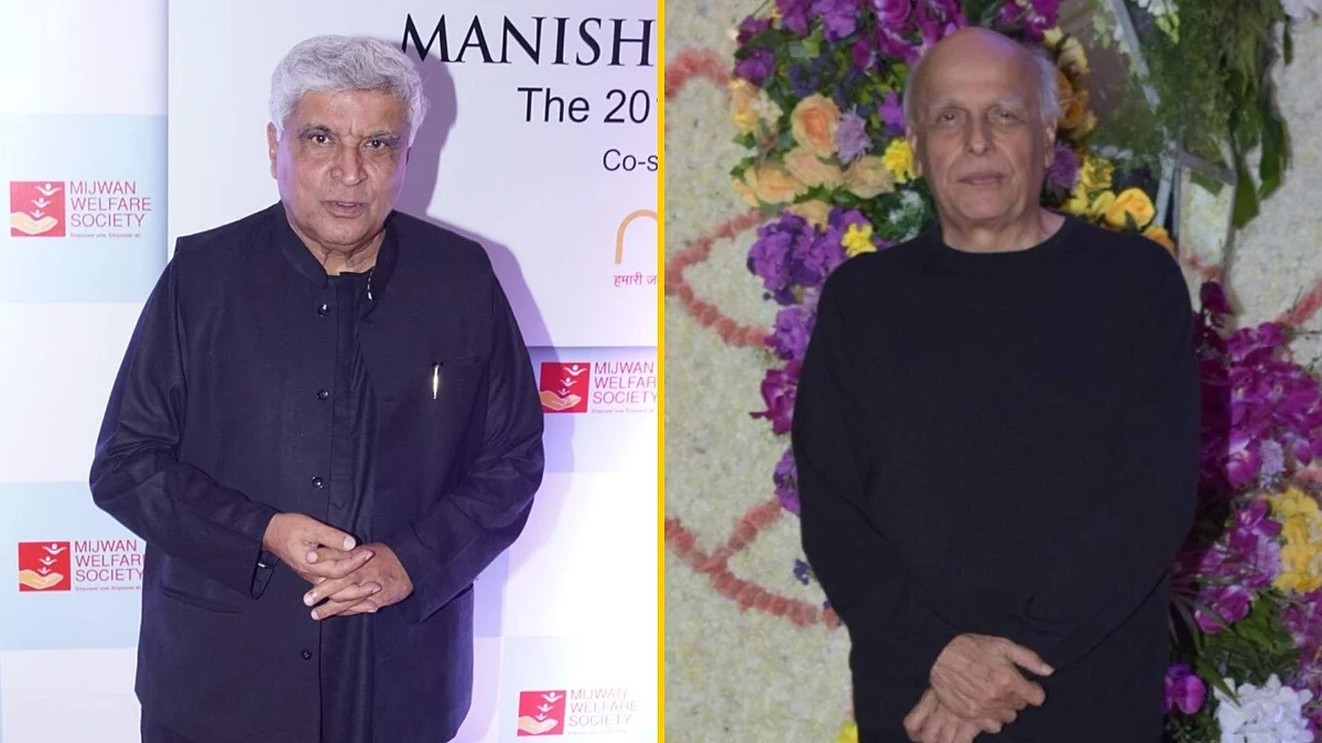 Lyricist Javed Akhtar and director Mahesh Bhatt.