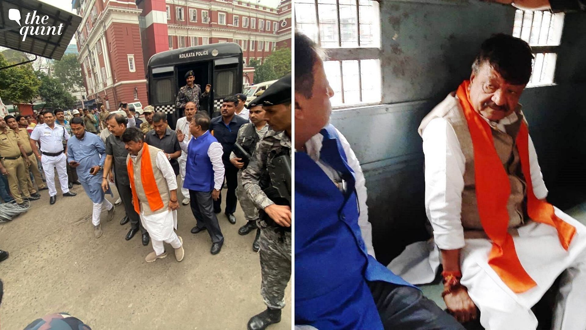 BJP national general secretary Kailash Vijayvargiya and two other party leaders were on  stopped by police in Kolkata from taking out a pro-CAA rally.